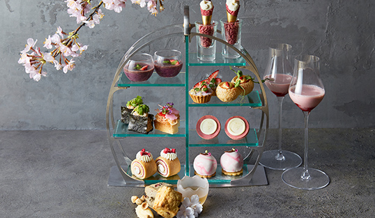【会員限定30%オフ】桜のアフタヌーンティ ウェルカムスパークリングワインのサービス付き