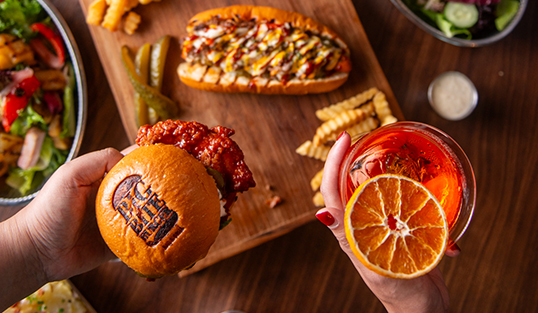 Classic American Gourmet Burger in Retro Vibes with 30% off